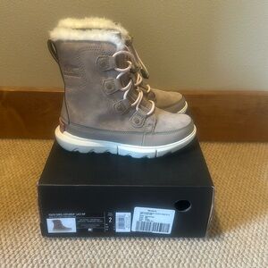 Sorel Kids' Gray and White Winter Boots